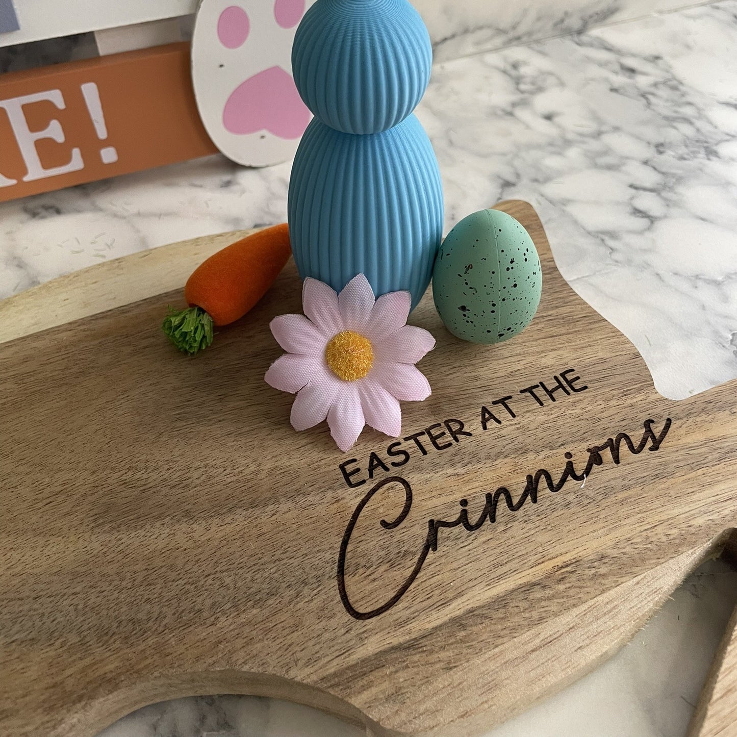 Personalised Wooden Easter Chopping / Display Board