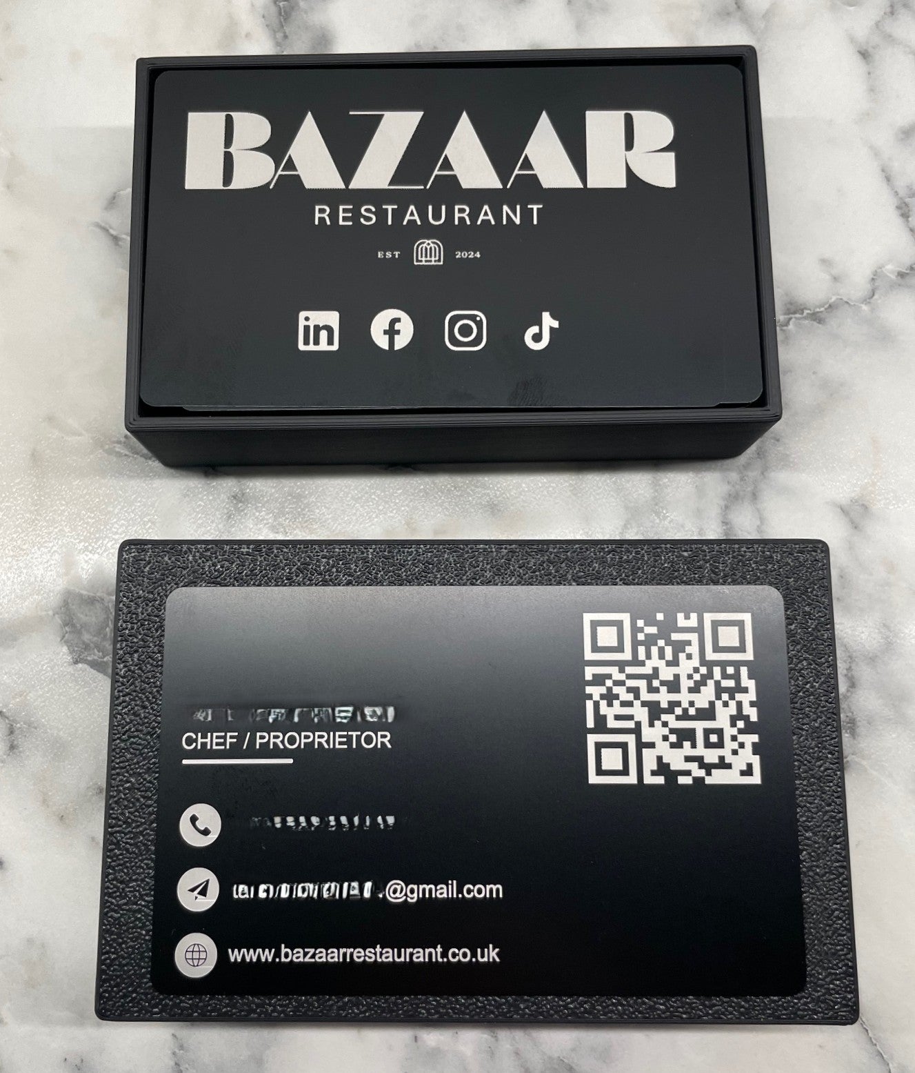 Personalised Branded Aluminium Business Cards