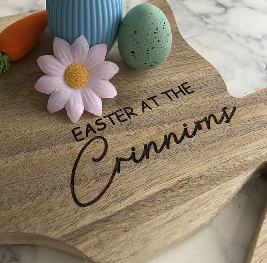 Personalised Wooden Easter Chopping / Display Board