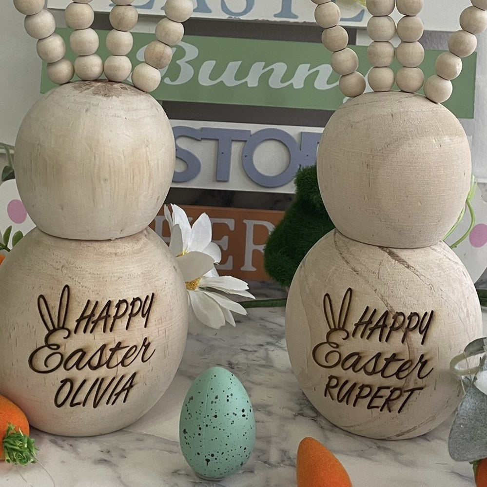 Personalised Easter Bunny with Beaded Ears