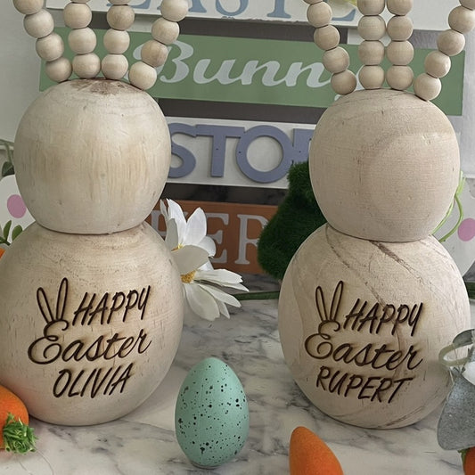Personalised Easter Bunny with Beaded Ears